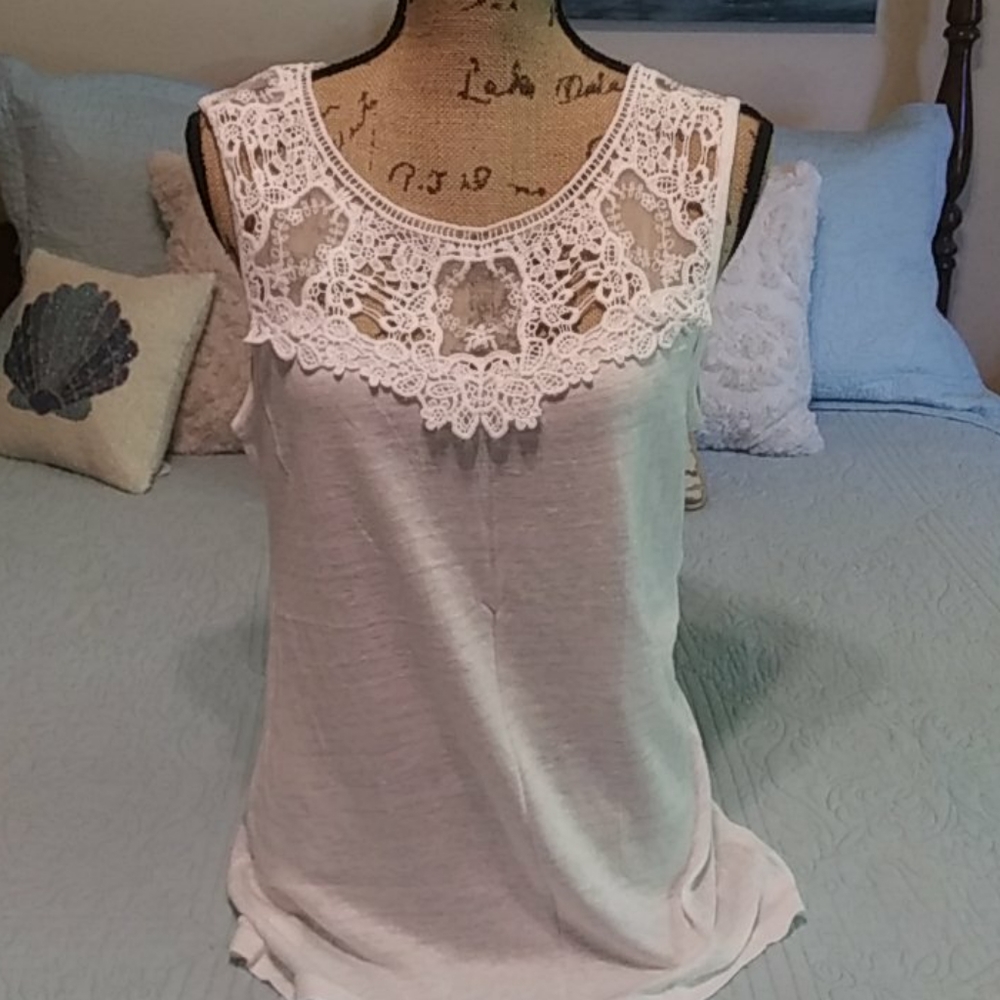 Forever 21 linen blend tank top, GUC
